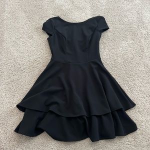 Black tie back dress
